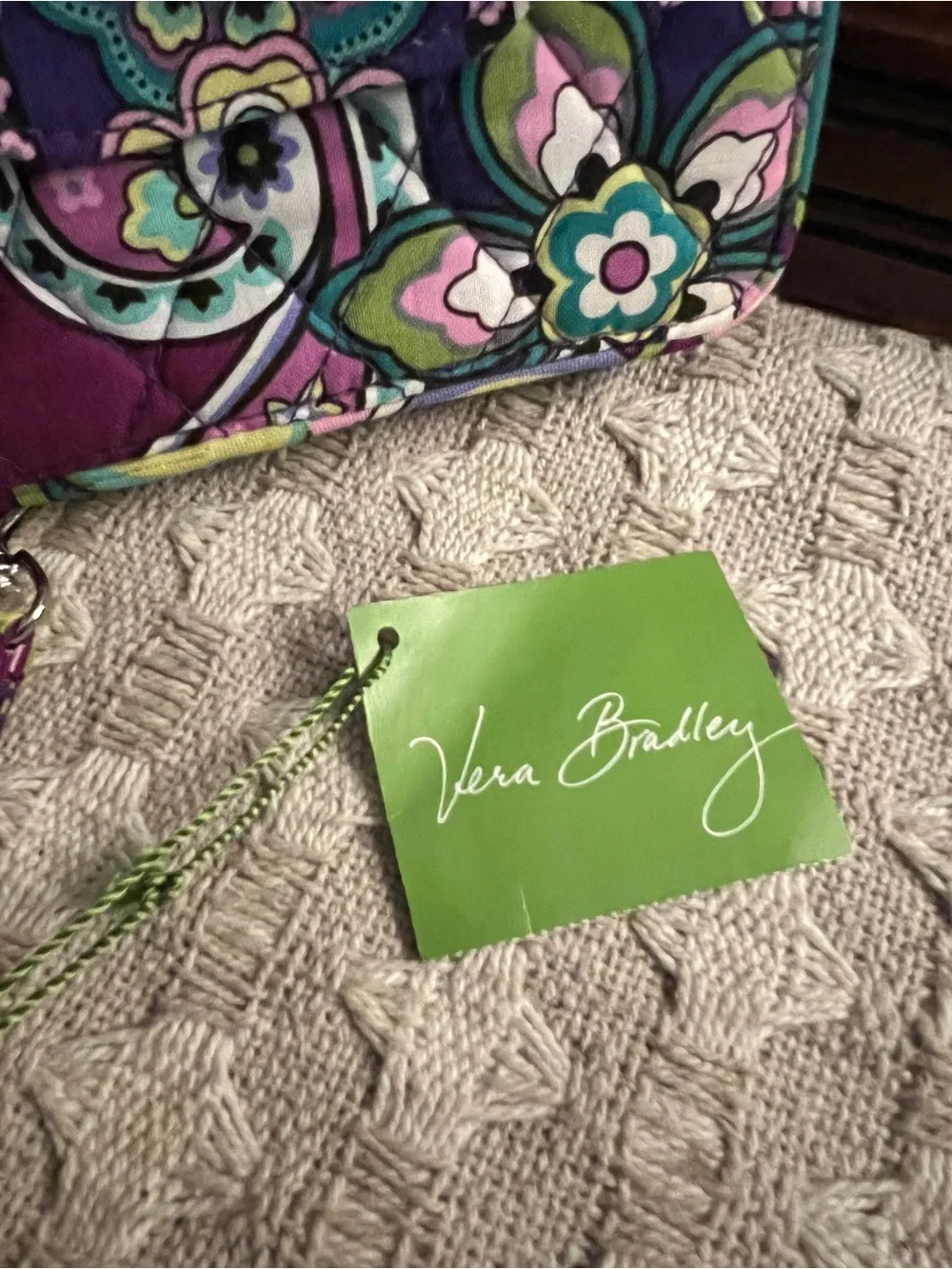 VERA BRADLEY Quilted Smartphone Wallet Wristlet Retired Heather Paisley *NWT*